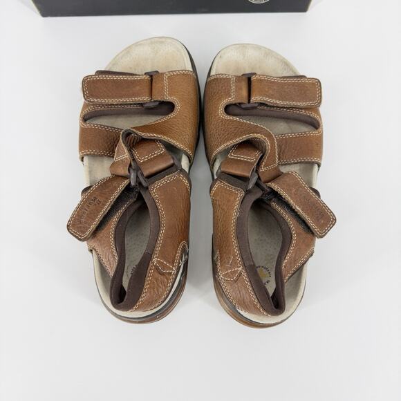 DR. MARTENS 8B38 BROWN LEATHER CROSSOVER FISHERMAN SANDALS SIZE 8 Men’s 9 Women main image 10